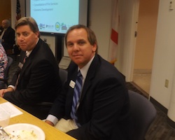 County Judge Bryan Feigenbaum and County Council member Joshua Wagner